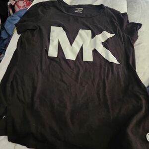 Michael Kors Black Tee with White MK Emblem